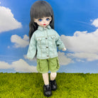 niannyyhouse 1/6 BJD Doll Denim Jacket Casual Streetwear Coat - Detail Showcase Angle 6 | niannyyhouse