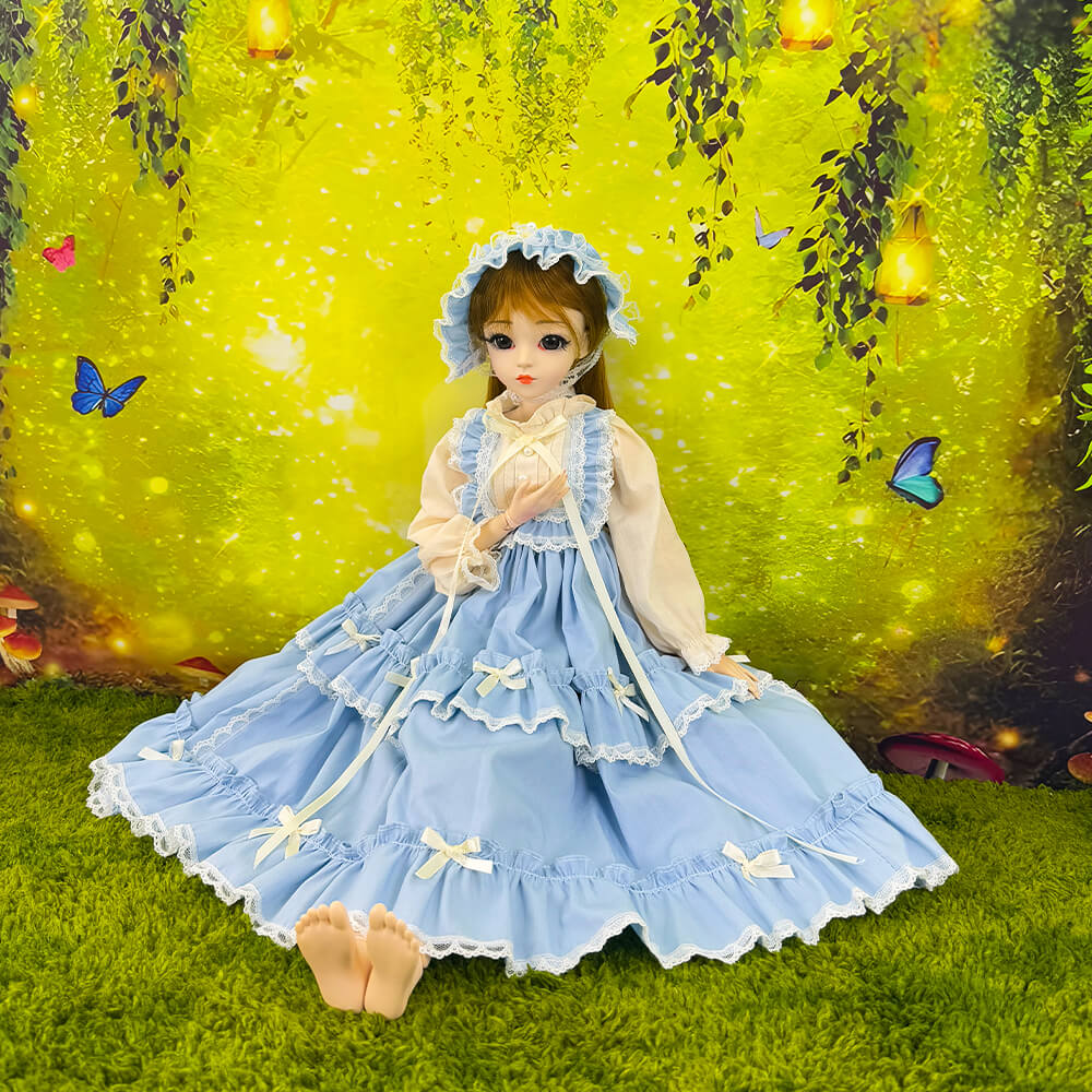 niannyyhouse BJD Doll Clothes for 1/3 1/4 1/6 Ball Jointed Dolls, Blue