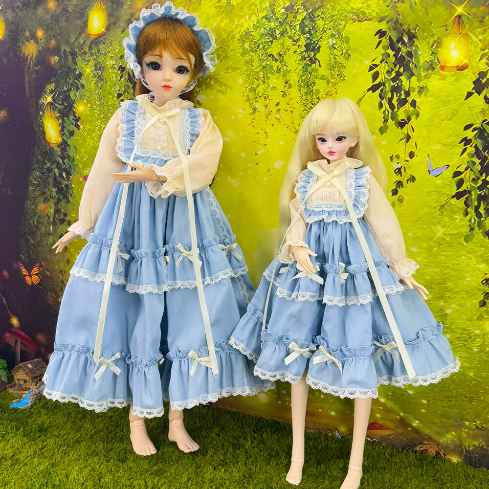 niannyyhouse BJD Doll Clothes for 1/3 1/4 1/6 Ball Jointed Dolls, Blue