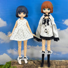 niannyyhouse OB22 OB24 Doll Lace Bow Socks 2-Pair Set (Black & White) - Detail Showcase 6 | niannyyhouse
