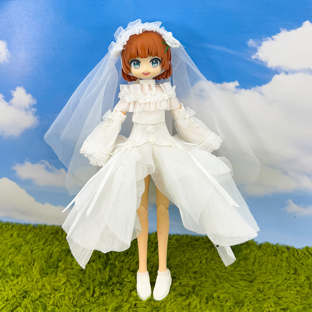niannyyhouse OB22 OB24 Doll Clothes Wedding Dress Set Action Figure Dr