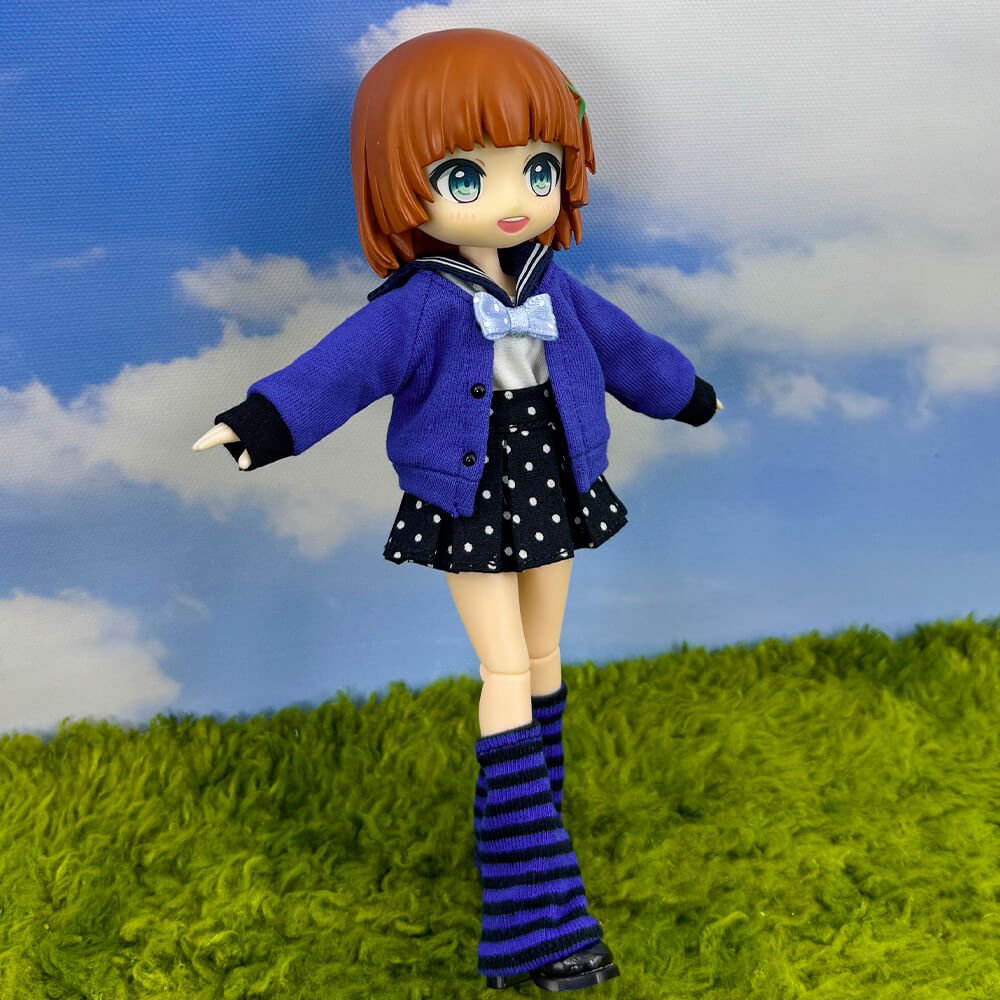 niannyyhouse Large 1/12 BJD Doll Academy Uniform 4-Piece Set (4.7in-5.5in) - Detail Showcase 7 | niannyyhouse