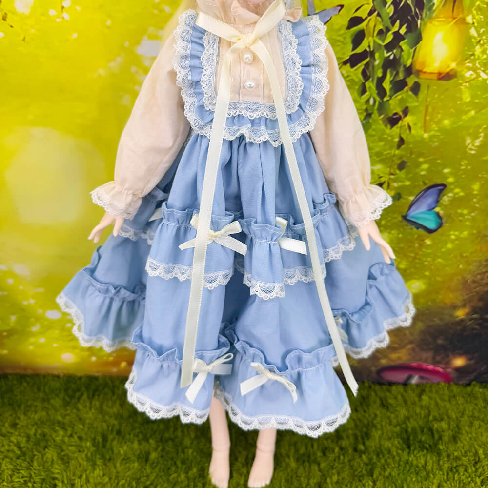 niannyyhouse BJD Doll Clothes for 1/3 1/4 1/6 Ball Jointed Dolls, Blue
