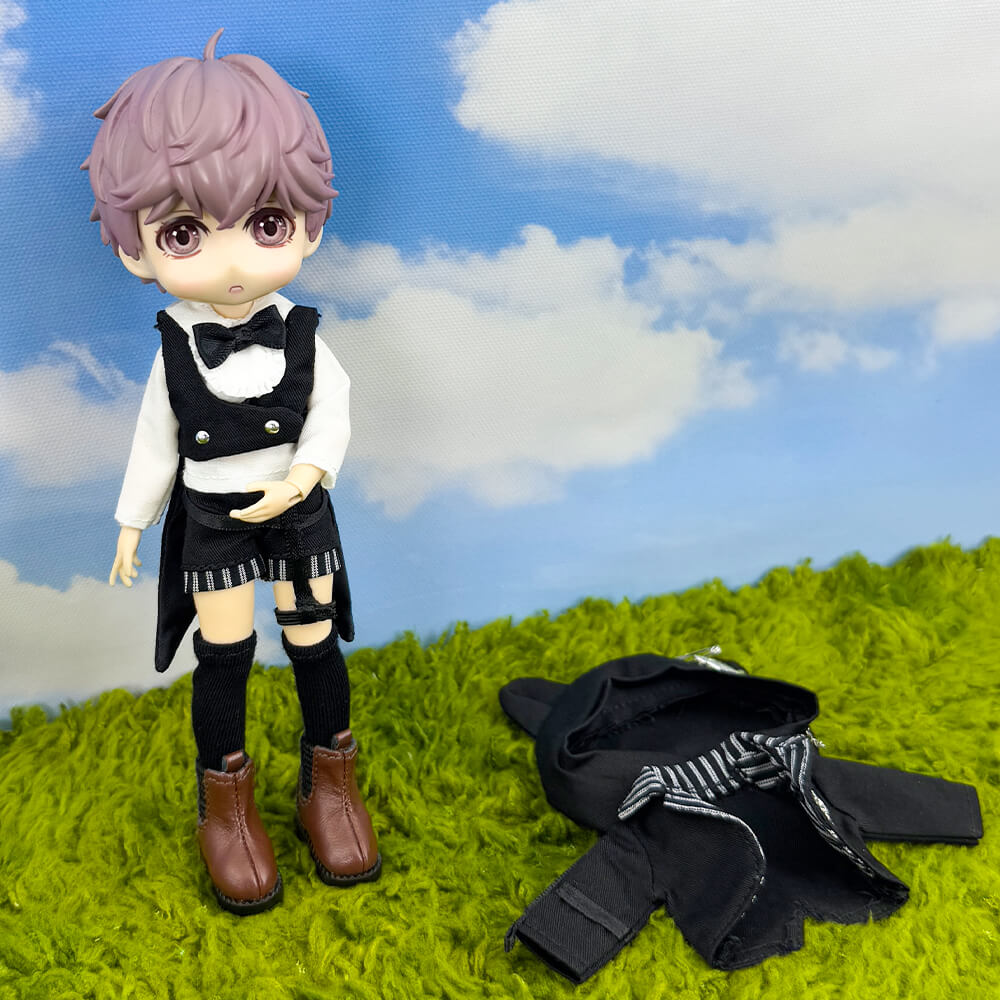 1/12 1/8 BJD Black Cat Clothes: 6-Piece Doll Outfit Set – niannyyhouse