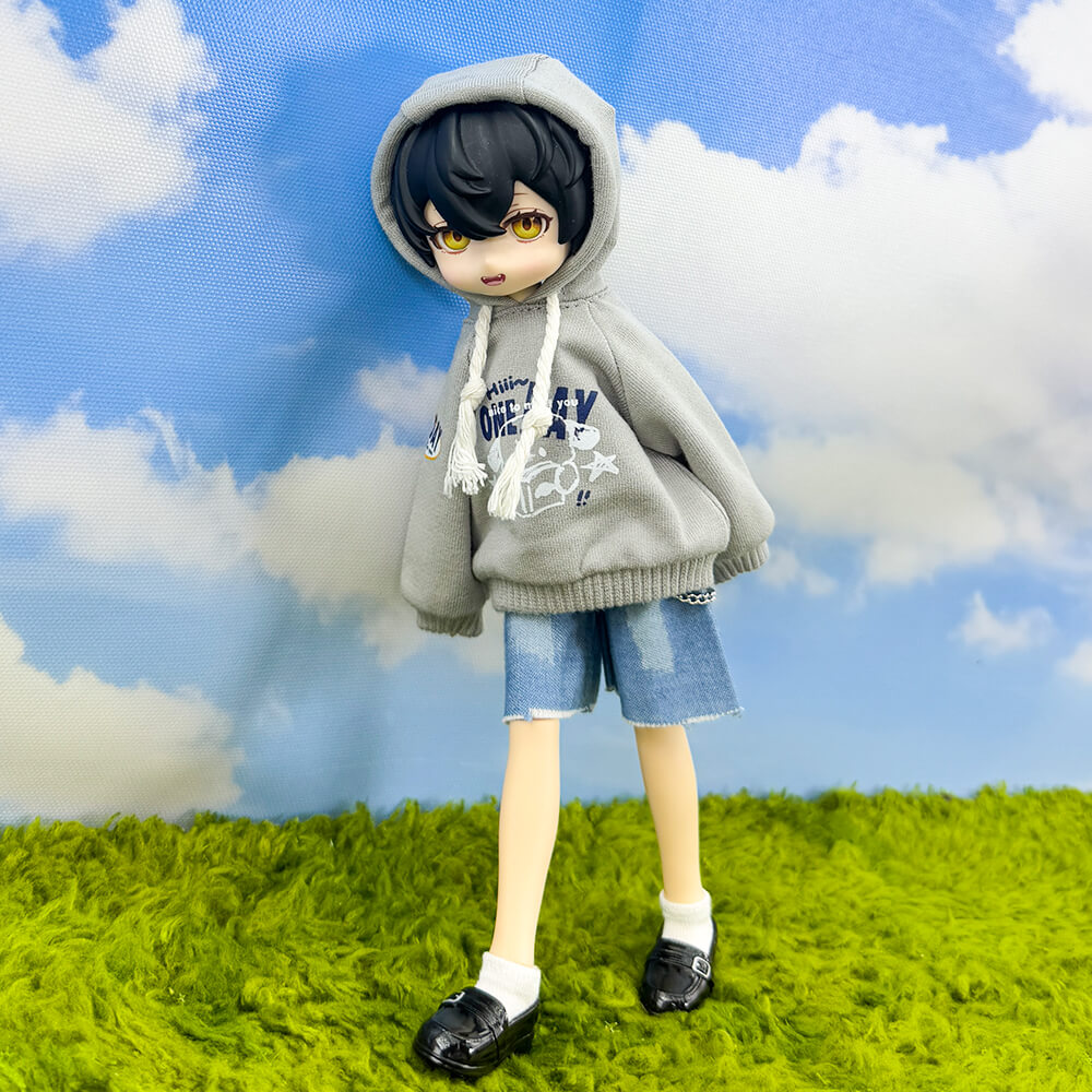 1/8 BJD Hoodie & Denim Shorts: 2-Piece Casual Outfit Set – niannyyhouse