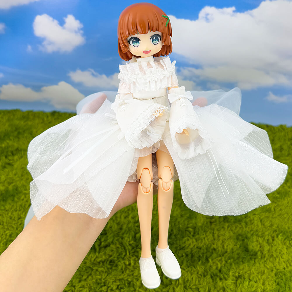 niannyyhouse OB22 OB24 Doll Clothes Wedding Dress Set Action Figure Dr