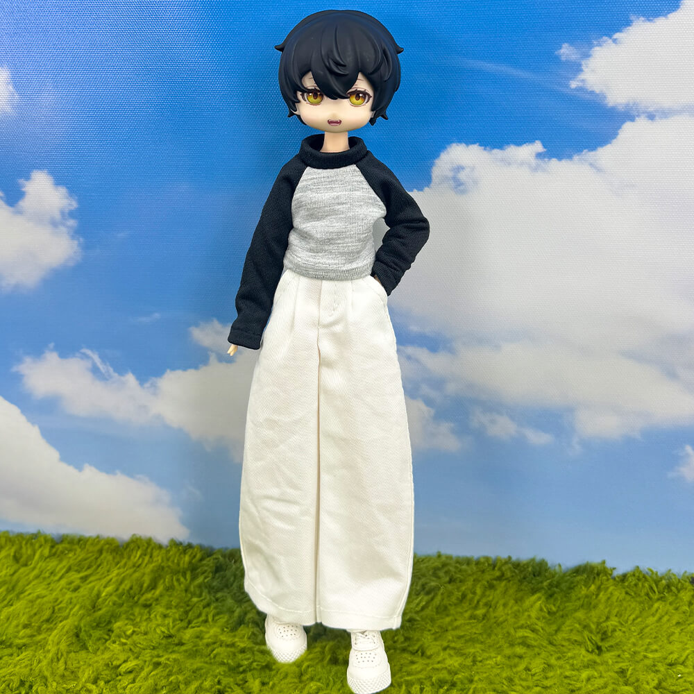OB22 OB24 Doll Raglan T-Shirt & Curved-Leg Pants 2-Piece Set | niannyyhouse