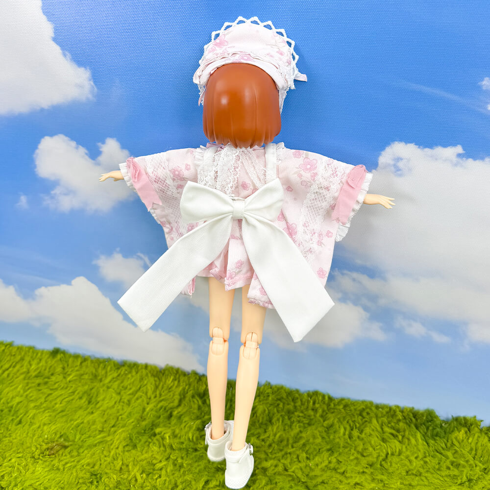 niannyyhouse OB22 OB24 Doll Pink Yukata Kimono Outfit 4-Piece Set - Detail Showcase 7 | niannyyhouse