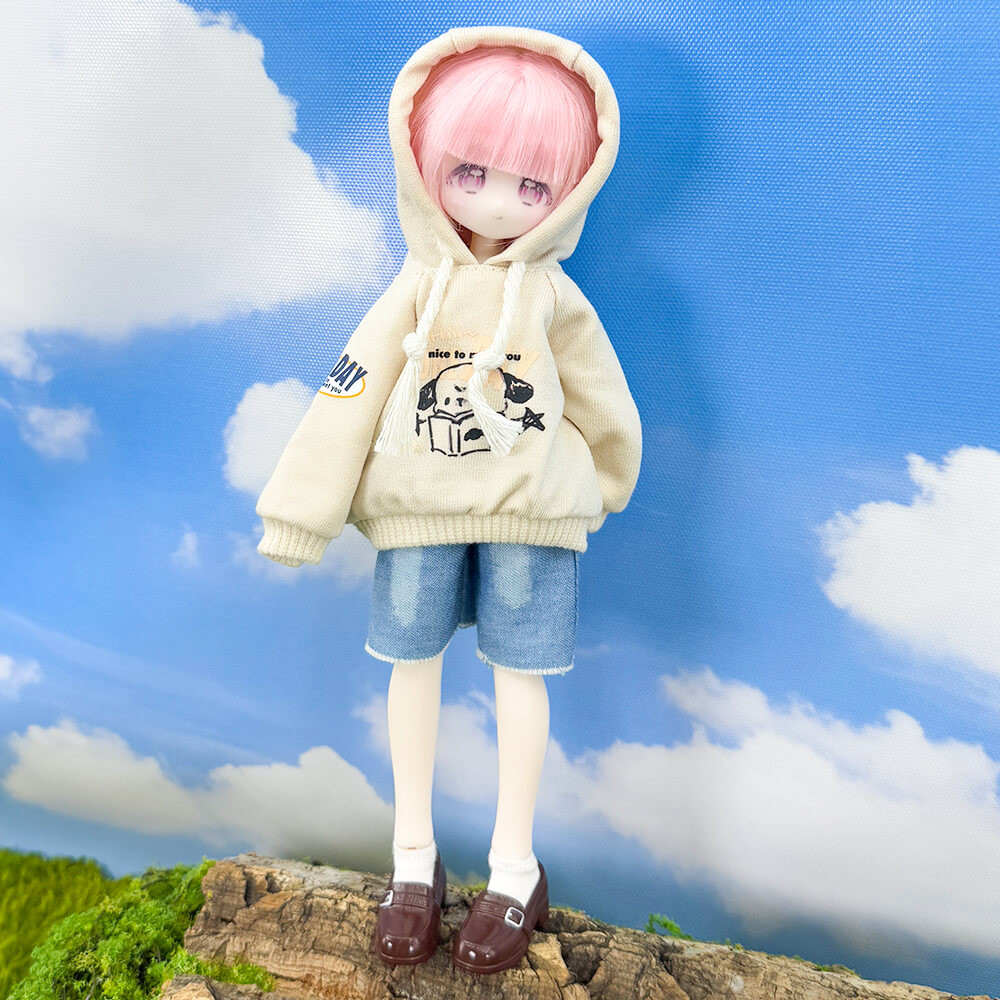1/8 BJD Hoodie & Denim Shorts: 2-Piece Casual Outfit Set – niannyyhouse