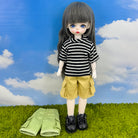 niannyyhouse 1/6 BJD Doll Cargo Shorts Casual Pocket Pants - Detail Showcase Angle 8 | niannyyhouse