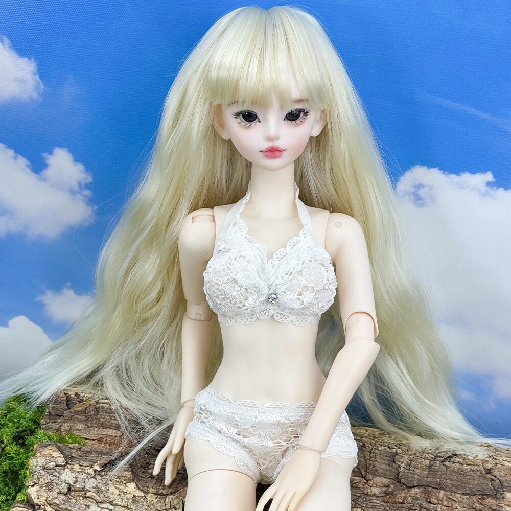niannyyhouse 1/4 1/3 BJD Doll Lingerie Underwear Set (Top & Panties) - Detail Showcase Angle 8 | niannyyhouse