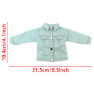 niannyyhouse 1/6 BJD Doll Denim Jacket Casual Streetwear Coat - Detail Showcase Angle 4 | niannyyhouse
