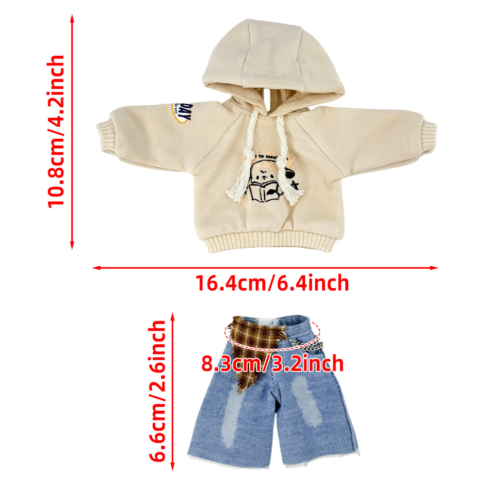 1/8 BJD Hoodie & Denim Shorts: 2-Piece Casual Outfit Set – niannyyhouse