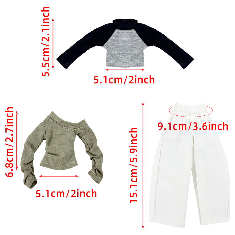 OB22 OB24 Doll Raglan T-Shirt & Curved-Leg Pants 2-Piece Set | niannyyhouse