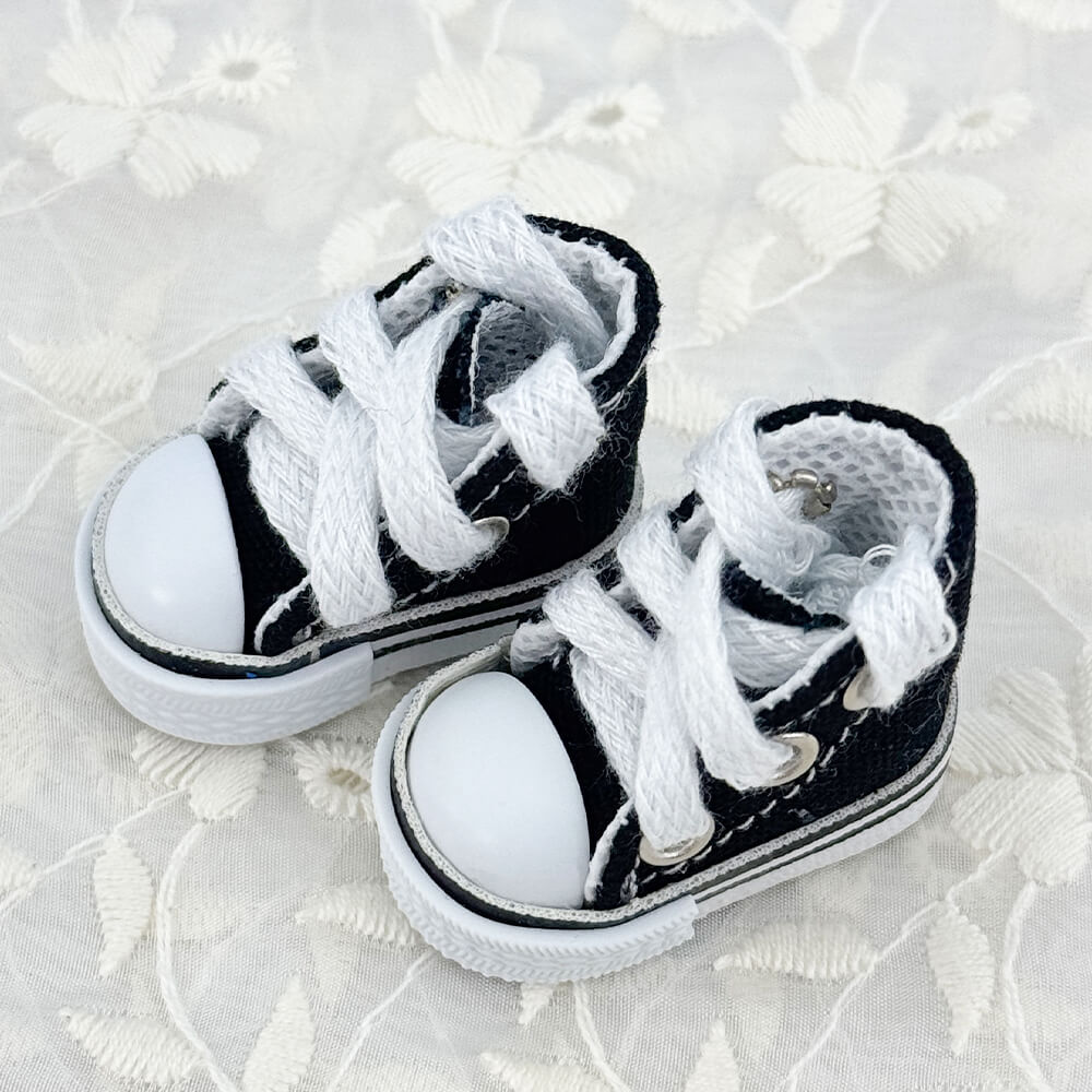 niannyyhouse OB22 OB24 1/8 BJD Doll Canvas Shoes 2-Pair Set (3.7cm Sole) - Detail Showcase 12 | niannyyhouse
