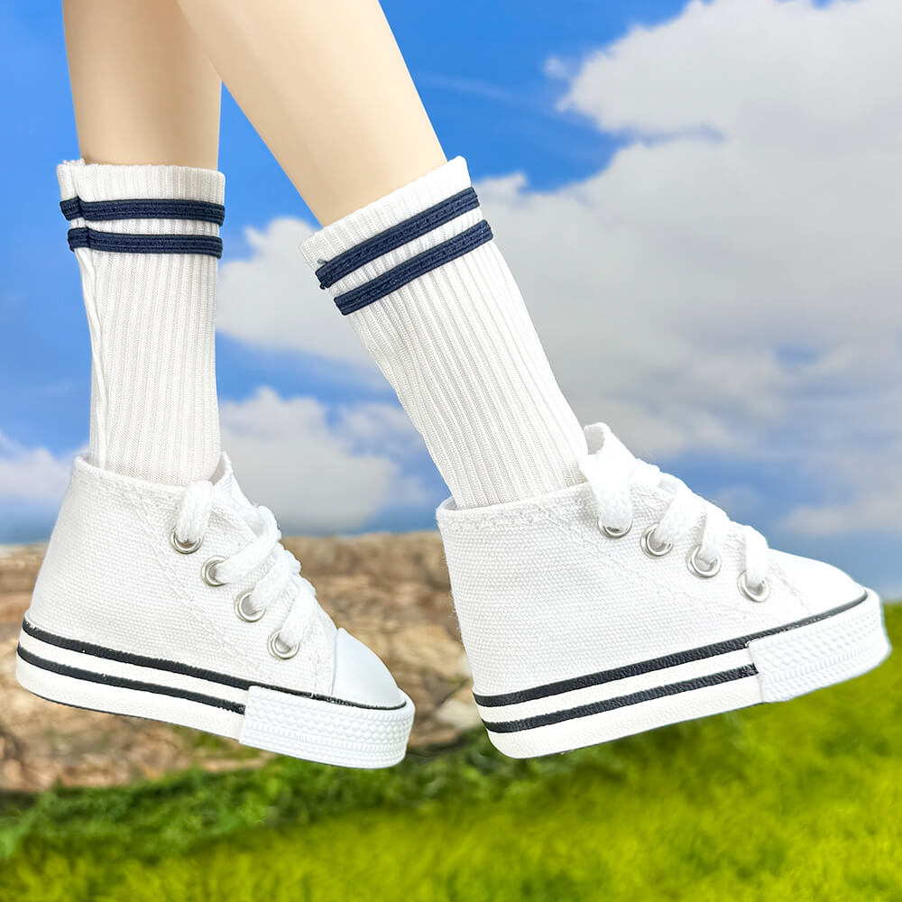 niannyyhouse 1/3 BJD Doll Canvas Sneakers High-Top Shoes (7.4cm Sole) - Detail Showcase 5 | niannyyhouse
