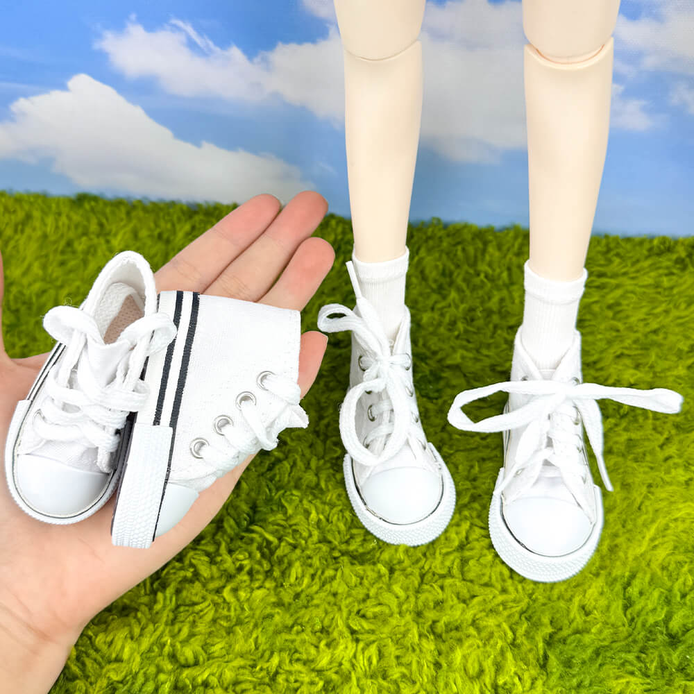 niannyyhouse 1/3 BJD Doll Canvas Sneakers High-Top Shoes (7.4cm Sole) - Detail Showcase 6 | niannyyhouse