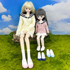 niannyyhouse 1/6 1/4 BJD Doll School Uniform Shoes (5.2cm & 6.8cm Soles) - Detail Showcase 3 | niannyyhouse