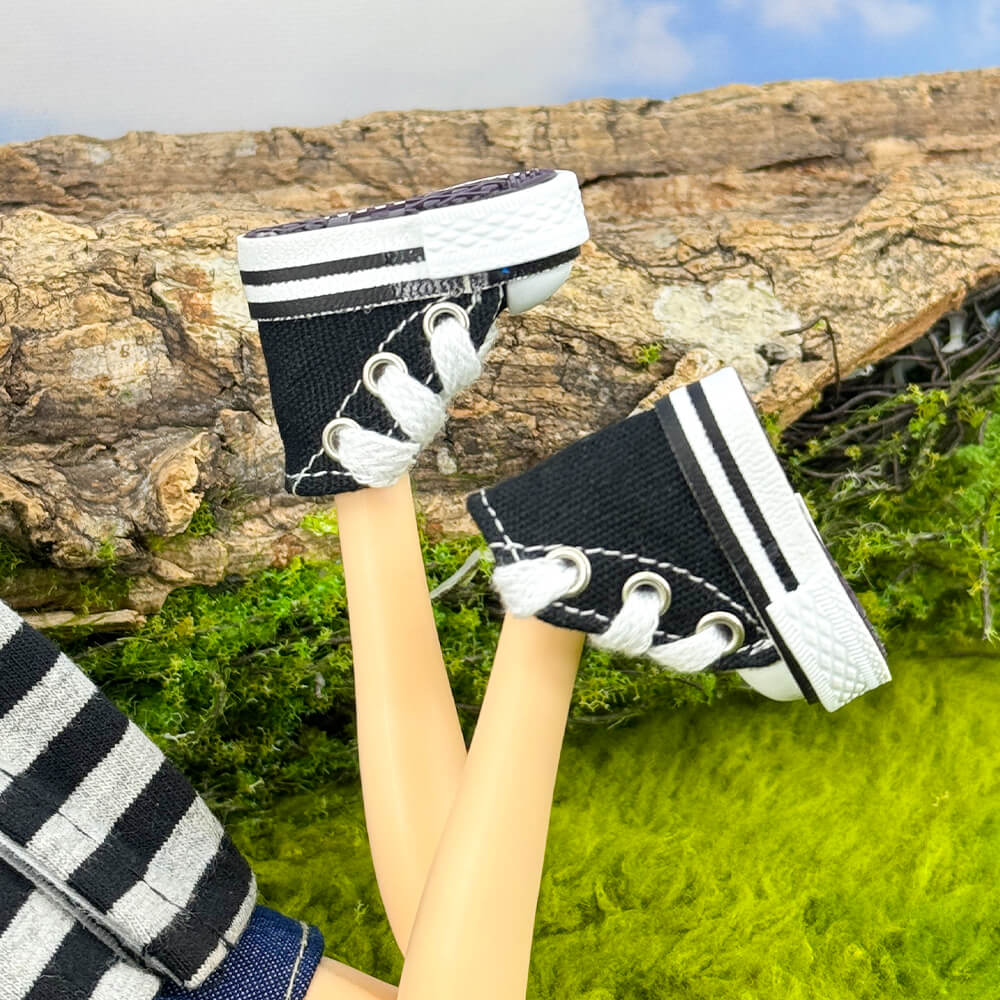 niannyyhouse OB22 OB24 1/8 BJD Doll Canvas Shoes 2-Pair Set (3.7cm Sole) - Detail Showcase 9 | niannyyhouse