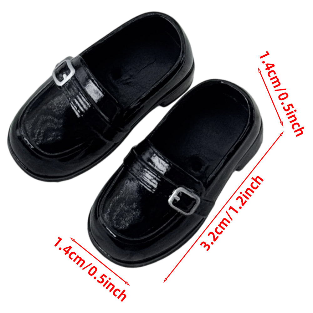 niannyyhouse Doll Uniform Shoes for OB22, OB24, 1/8 BJD, 1 Pair, Actio