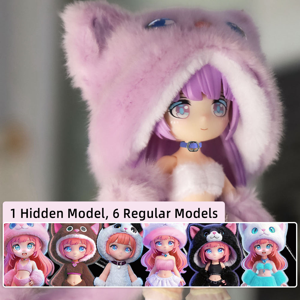 niannyyhouse BJD Blind Box Figurines, 1/12 Scale, Cat Island Wonderlan