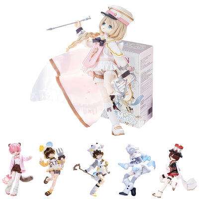 niannyyhouse 1/6 BJD Blind Box Moonlight MOFU Series Action Figure with Clothes and Hair, Dress-Up Design, Articulated Figure, Collectible Ornament