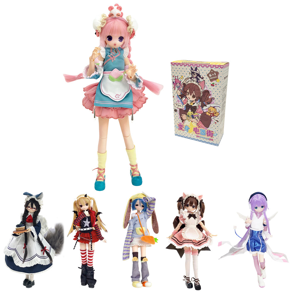 BJD Blind Box Figurines, Ball Jointed Doll with Clot