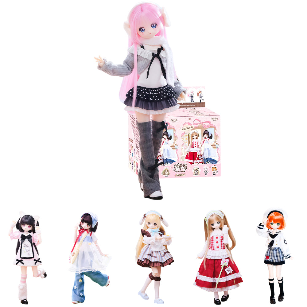 niannyyhouse BJD Blind Box Star Island Series | Collectible Ornaments, Articulated Mini Figure, Complete Clothes Set, Dress-Up - Detail Image 1 of 9