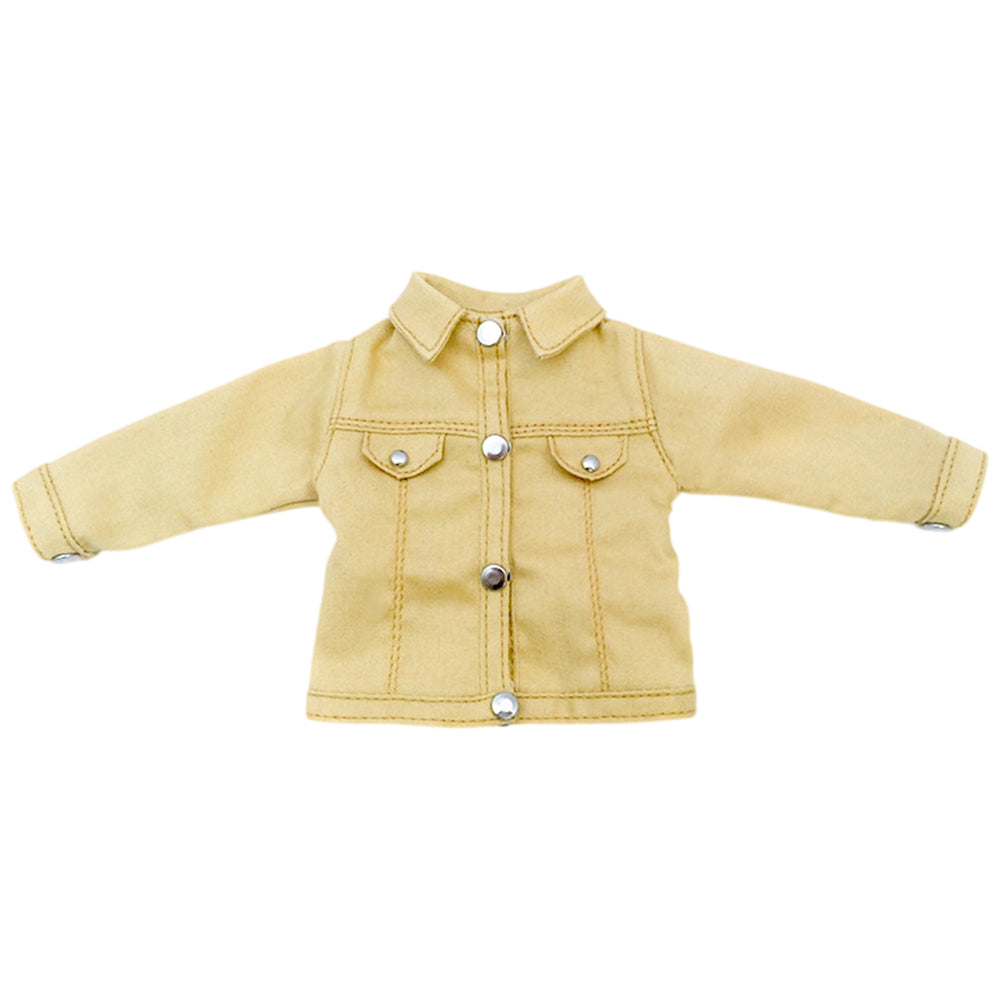 niannyyhouse 1/6 BJD Doll Denim Jacket Casual Streetwear Coat - Detail Showcase Angle 12 | niannyyhouse