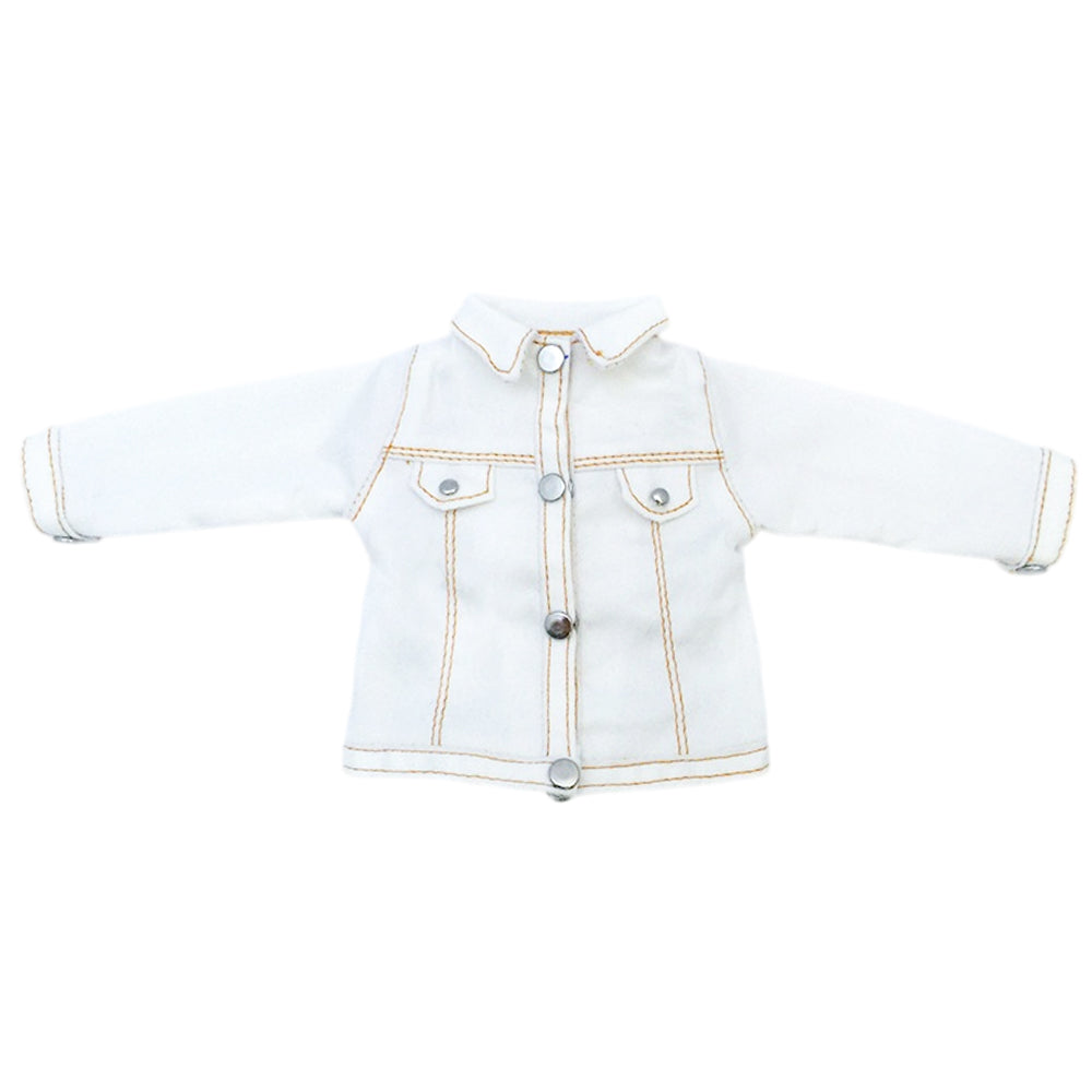 niannyyhouse 1/6 BJD Doll Denim Jacket Casual Streetwear Coat - Detail Showcase Angle 15 | niannyyhouse