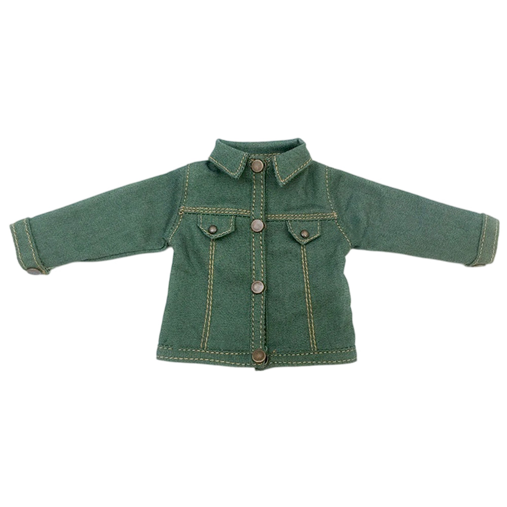 niannyyhouse 1/6 BJD Doll Denim Jacket Casual Streetwear Coat - Detail Showcase Angle 2 | niannyyhouse