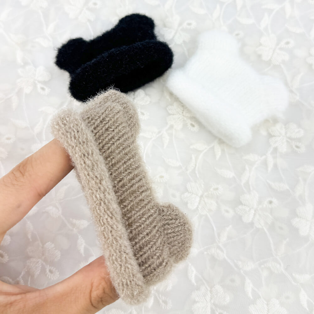 niannyyhouse 1/12 BJD Doll Bear-Ear Beanie Hat Headwear (4.3in-5.5in) - Detail Showcase 7 | niannyyhouse