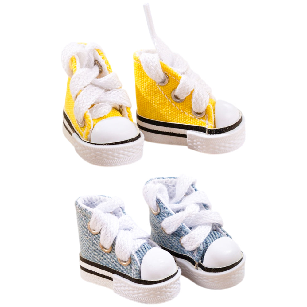 niannyyhouse OB22 OB24 1/8 BJD Doll Canvas Shoes 2-Pair Set (3.7cm Sole) - Packaging & Scale Reference | niannyyhouse