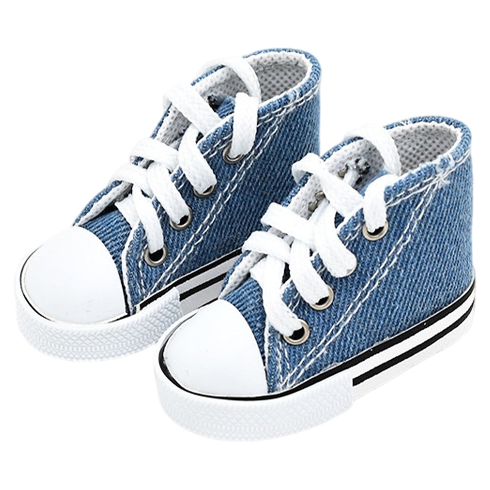 niannyyhouse 1/3 BJD Doll Canvas Sneakers High-Top Shoes (7.4cm Sole) - Packaging & Scale Reference | niannyyhouse