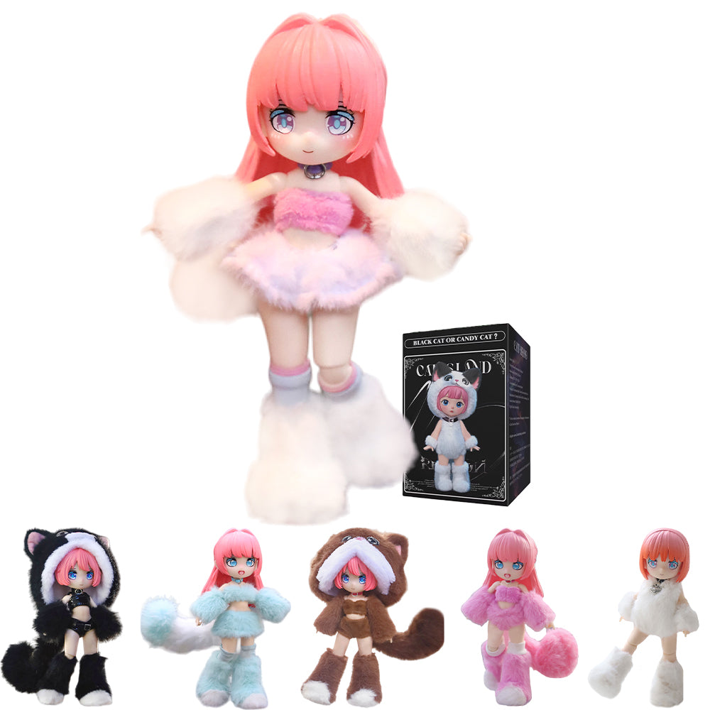 niannyyhouse BJD Blind Box Figurines, 1/12 Scale, Cat Island Wonderlan