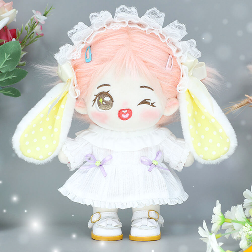 Rabbit Ear Hair Hoop for 20cm Plush Dolls | Multi-Color, Kawaii 3D Ears doll clothes for 10cm 15cm 20cm stuffed toy