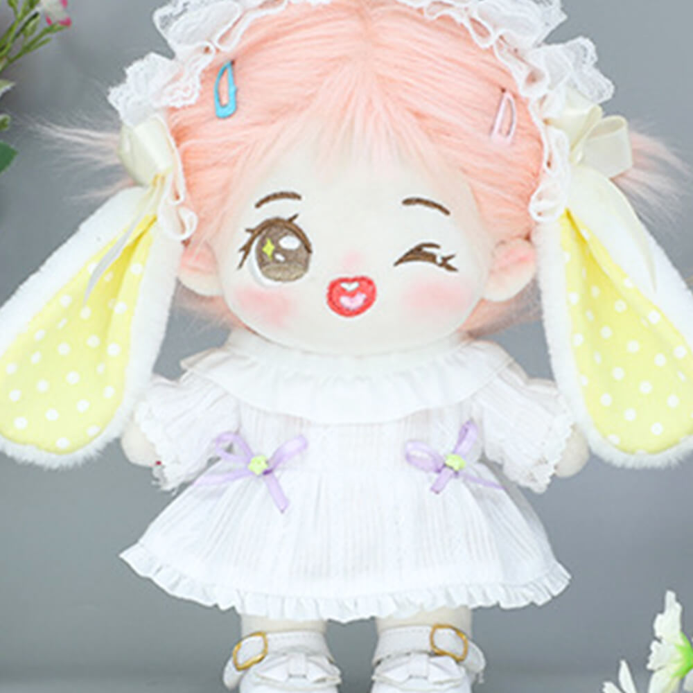 Rabbit Ear Hair Hoop for 20cm Plush Dolls | Multi-Color, Kawaii 3D Ears doll clothes for 10cm 15cm 20cm stuffed toy