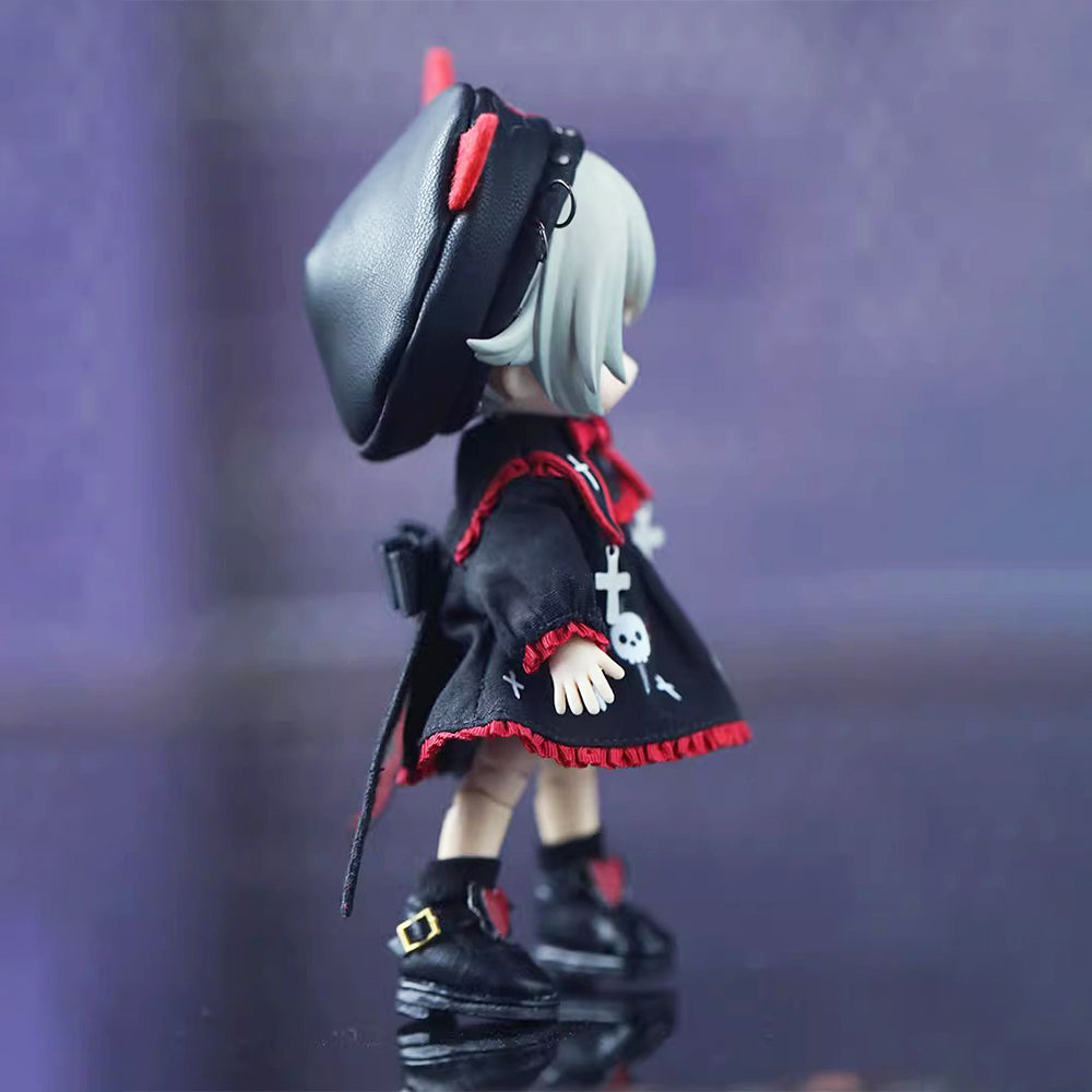 niannyyhouse 1/12 BJD OB11 Doll Clothes Dark Devil Outfit Doll Dressup