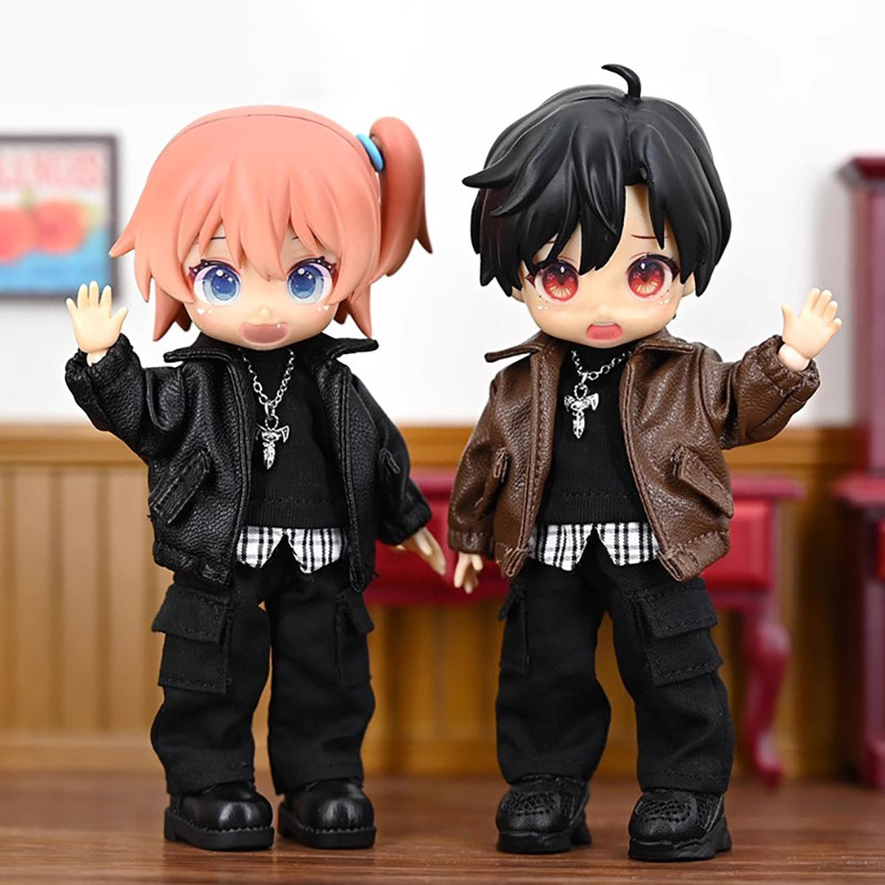 niannyyhouse OB11 Doll Clothes Jacket Set, 1/12 Scale Coat Pants Sweat
