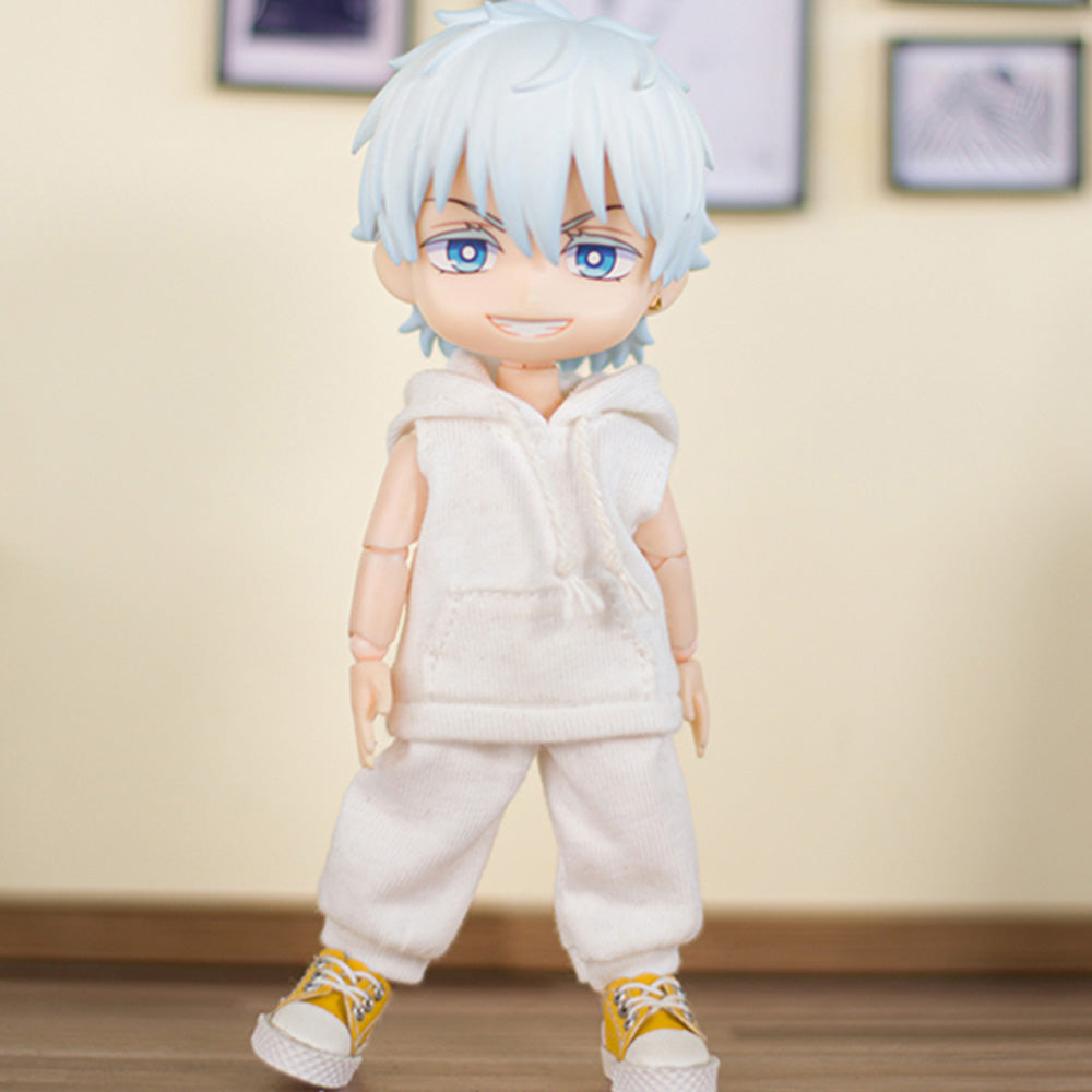 niannyyhouse OB11 Doll Clothes, Sleeveless Hoodie with Pants, 1/12 Sca