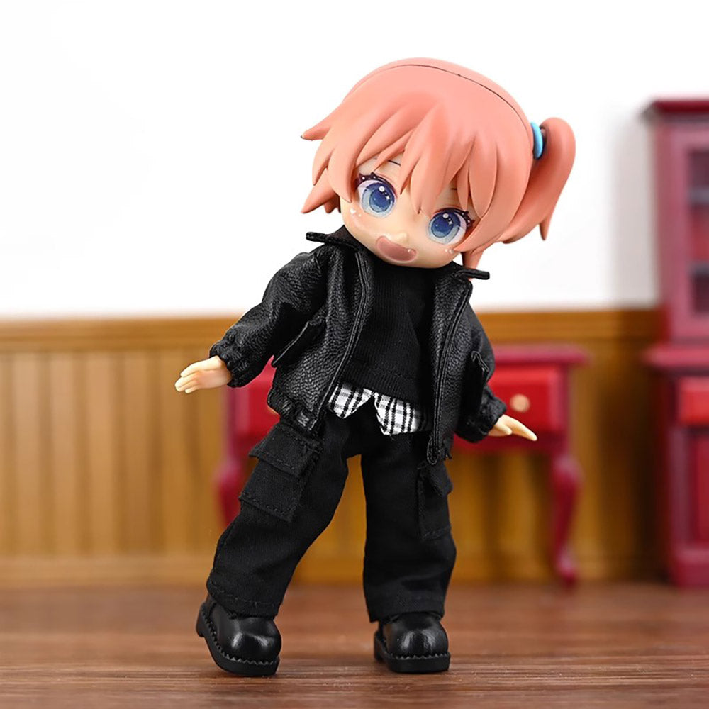 niannyyhouse OB11 Doll Clothes Jacket Set, 1/12 Scale Coat Pants Sweat