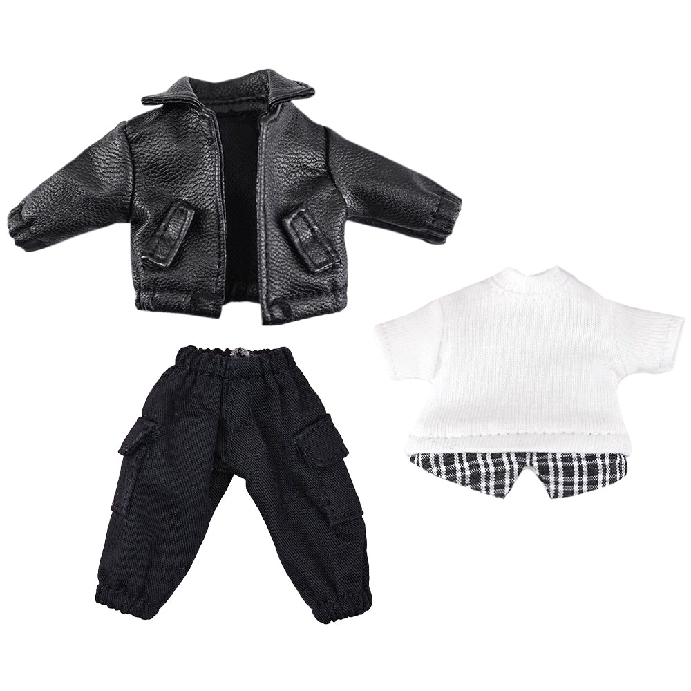 niannyyhouse OB11 Doll Clothes Jacket Set, 1/12 Scale Coat Pants Sweat