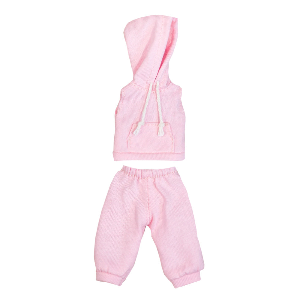 niannyyhouse OB11 Doll Clothes, Sleeveless Hoodie with Pants, 1/12 Sca