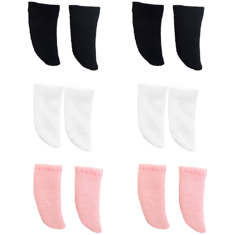 niannyyhouse OB11 Doll Socks, 6 Pairs, 1/12 Scale Action Figure Access