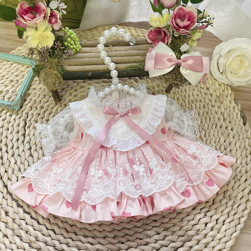 10cm 15cm 20cm 40cm Plush Doll Pink Lace D - 10cm Doll