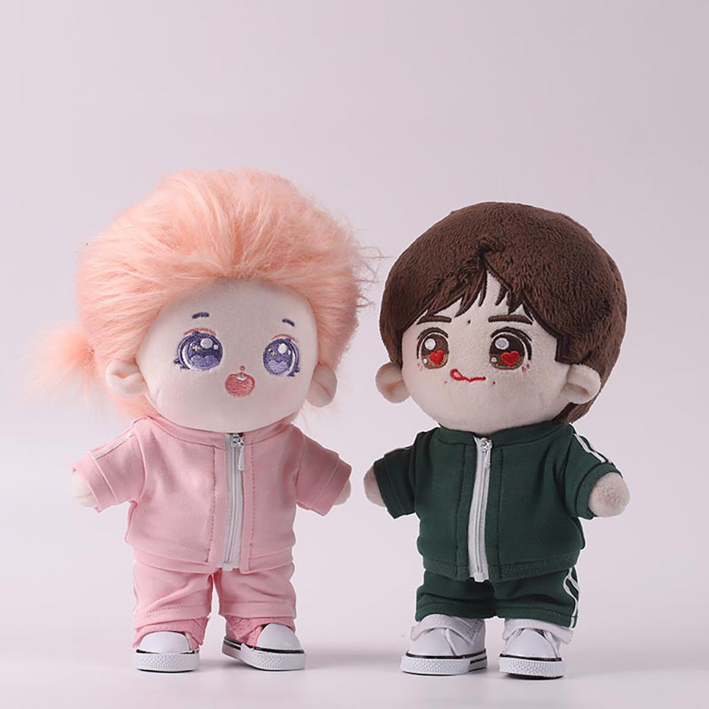 niannyyhouse 10cm 15cm 20cm Plush Doll Clothes Solid Color Coat Pants Sportswear Outfit Dolls Accessories Dress Up.