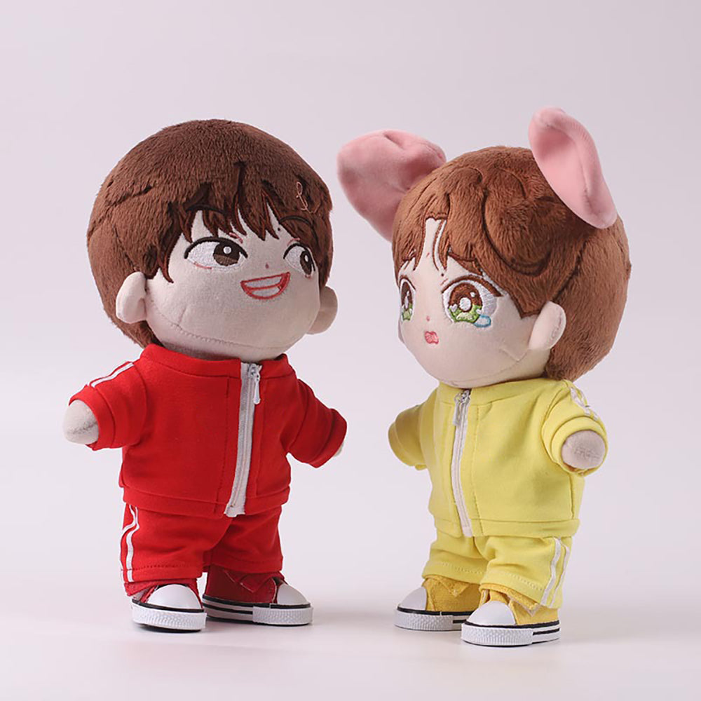 niannyyhouse 10cm 15cm 20cm Plush Doll Clothes Solid Color Coat Pants Sportswear Outfit Dolls Accessories Dress Up.