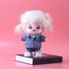 niannyyhouse Denim Jackets Jeans White T-shirt 15cm 20cm Plush Doll Clothes.