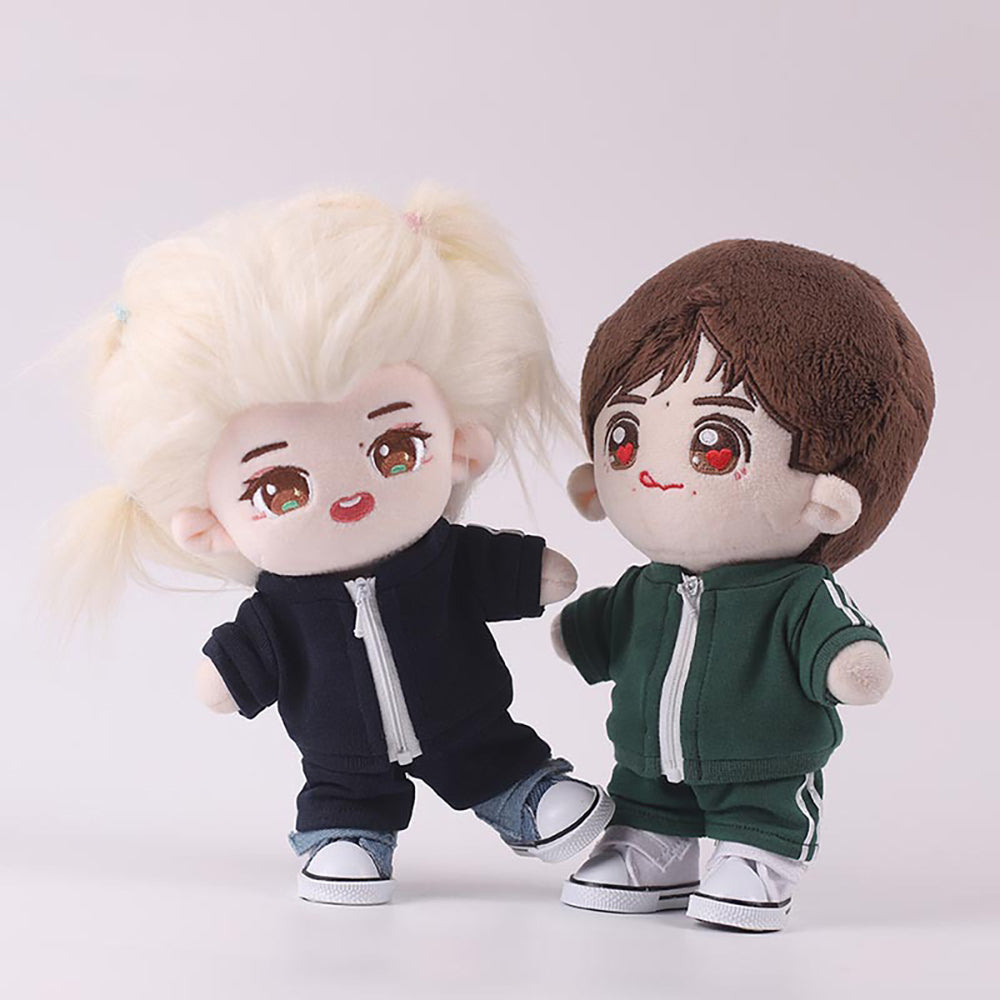 niannyyhouse 10cm 15cm 20cm Plush Doll Clothes Solid Color Coat Pants Sportswear Outfit Dolls Accessories Dress Up.